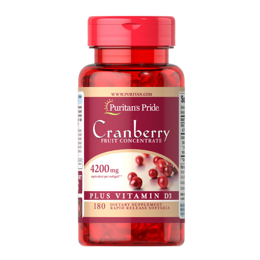 Cranberry Fruit Concentrate Plus Vitamin D3 4200 mg - Puritan's Pride®