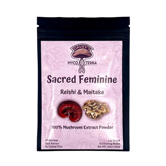 Sacred Feminine 100% Mushroom Extract Powder - Davey's MycoTerra