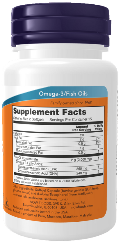 Omega-3 Fish Oil 1000mg - NOW Foods®